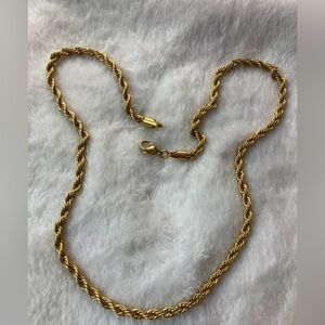 Vintage Unisex Rope Chain Necklace Stainless Steel‎